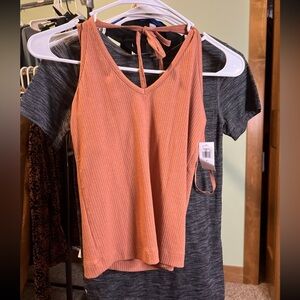 Old Navy Ribbed Camisole with Tie-Back - Peach
